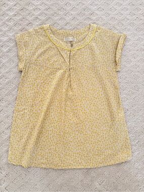 Zara Yellow Floral Short Sleeve Top for Kids. Size 11/12